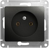 Розетка без заземления без рамки Systeme Electric Glossa 1-м. антрацит картинка